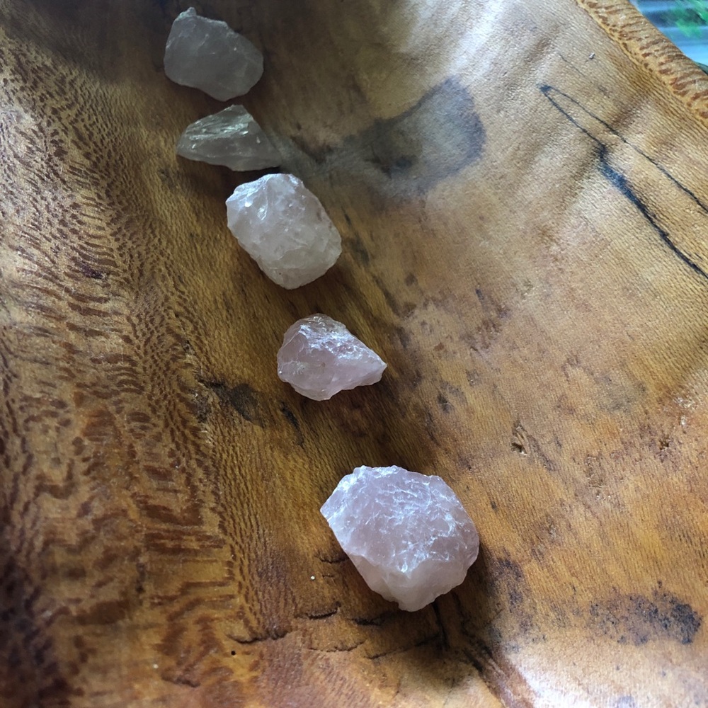 Natural Rose Quartz Crystal Set